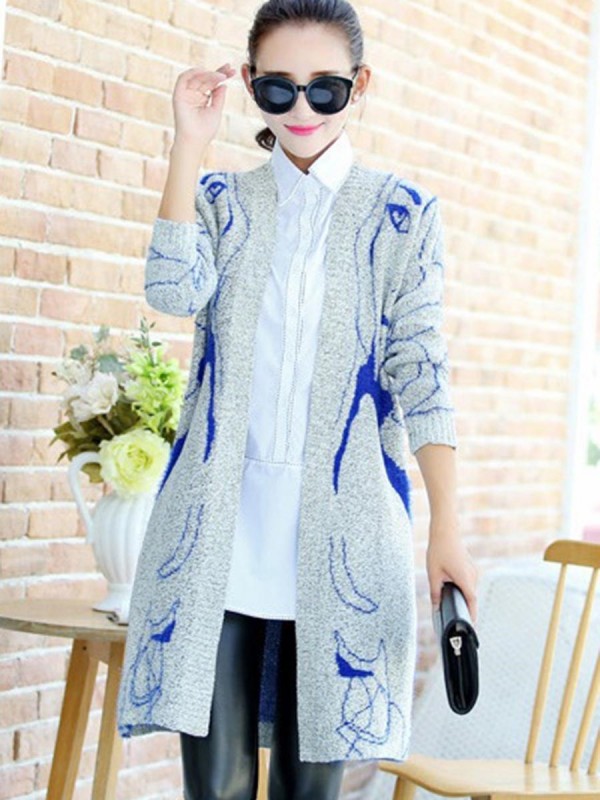 Thick Loose Batwing Sleeve V-Neck Knitted Cardigan