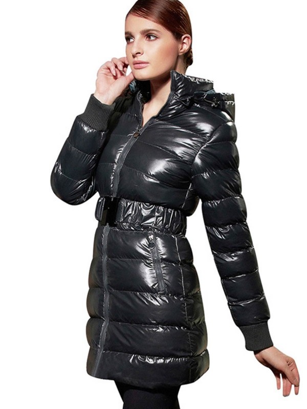 Pleated Mid-Length Zipper Belted Waist Overcoat