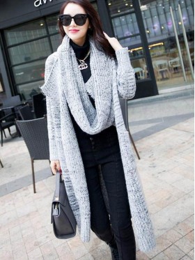 Mid-Length Single Long Loose Cardigan