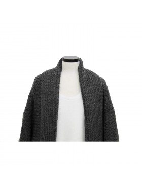 Loose Plain Lapel Single Cardigan