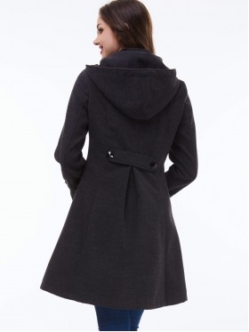 Double-Breasted Loose Pocket Solid Trench Coat