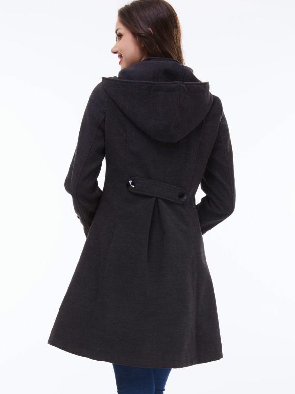 Double-Breasted Loose Pocket Solid Trench Coat