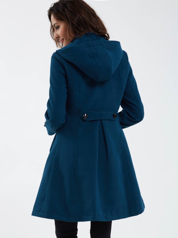 Double-Breasted Loose Pocket Solid Trench Coat