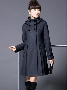 Double-Breasted Loose Pocket Solid Trench Coat