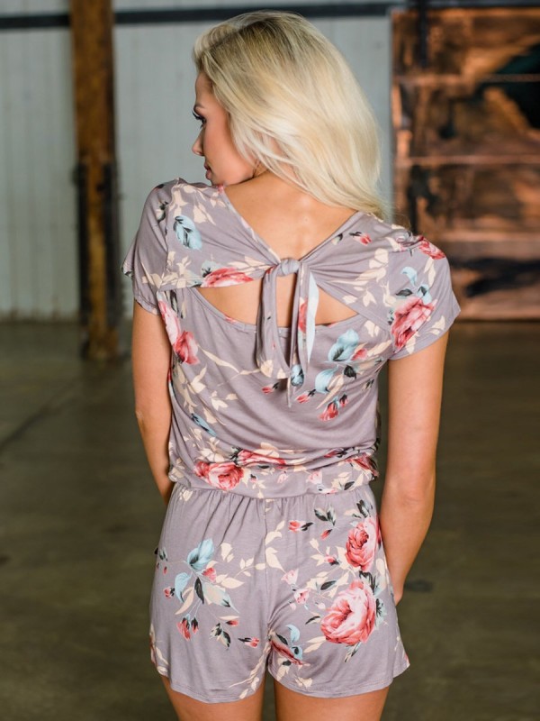 Blouson Floral Print Women's Rompers