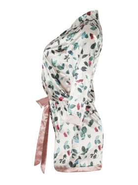 Floral Print Lapel Women's Rompers