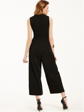 Ankle Length Wide Legs Jumpsuit