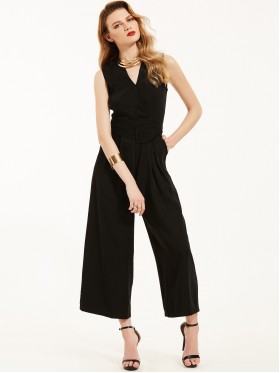 Ankle Length Wide Legs Jumpsuit