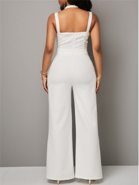 Backless Patchwork Women's Jumpsuit