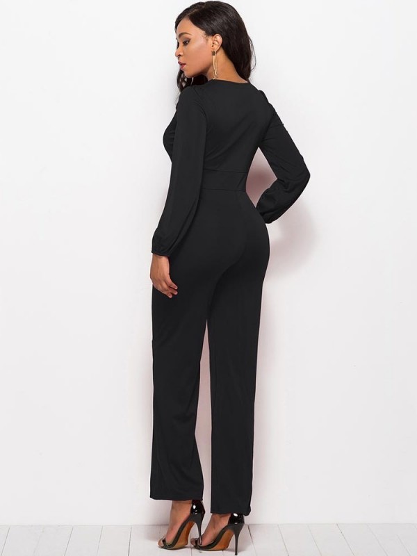 Cool Pure Color High Wasit Slim Jumpsuits