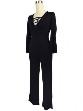 Cool Pure Color High Wasit Slim Jumpsuits