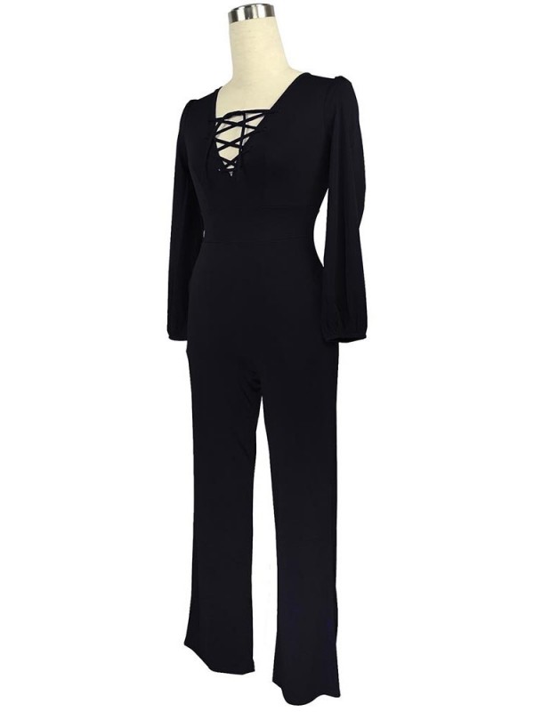 Cool Pure Color High Wasit Slim Jumpsuits