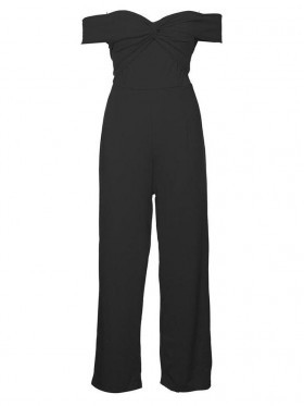 Sexy Pure Color Strapless Jumpsuits