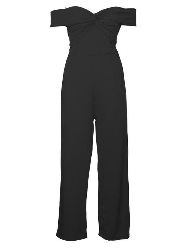 Sexy Pure Color Strapless Jumpsuits