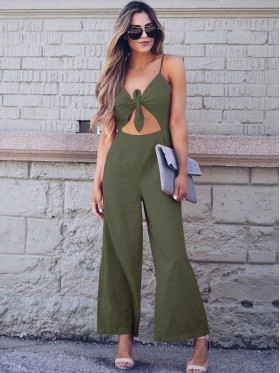 Best Seller Pure Color Women's  Jumpsuits