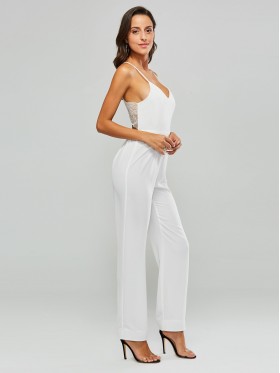 Cross Backless Strap Women's Jumpsuit