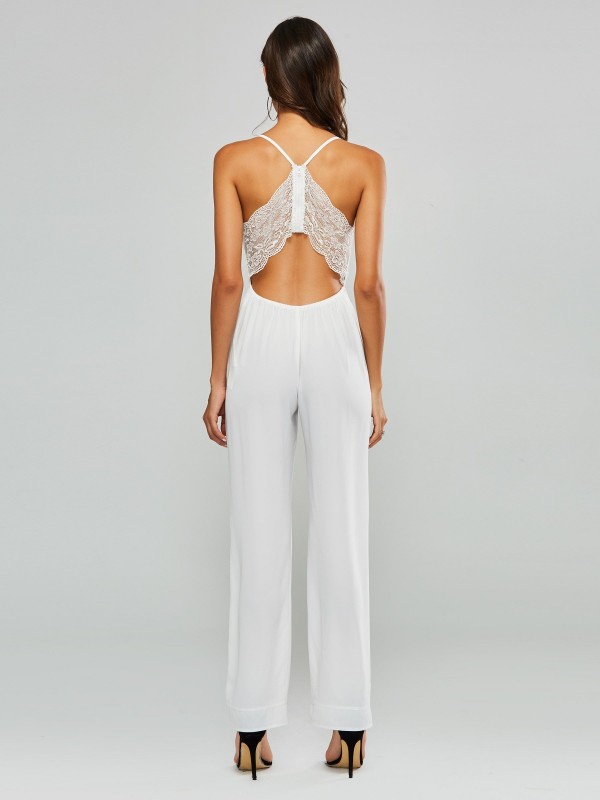 Cross Backless Strap Women's Jumpsuit