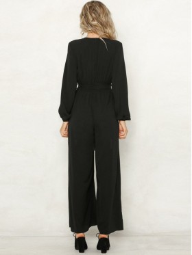 V-Neck Sexy High Split Jumpsuits