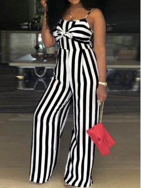 Lace up Wide Leg  Jumpsuits