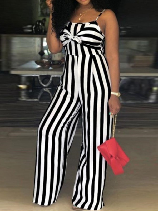 Lace up Wide Leg  Jumpsuits