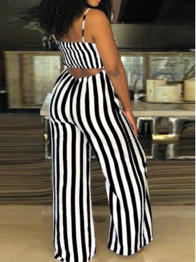 Lace up Wide Leg  Jumpsuits