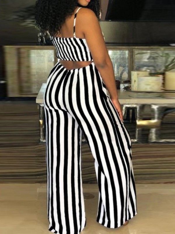 Lace up Wide Leg  Jumpsuits