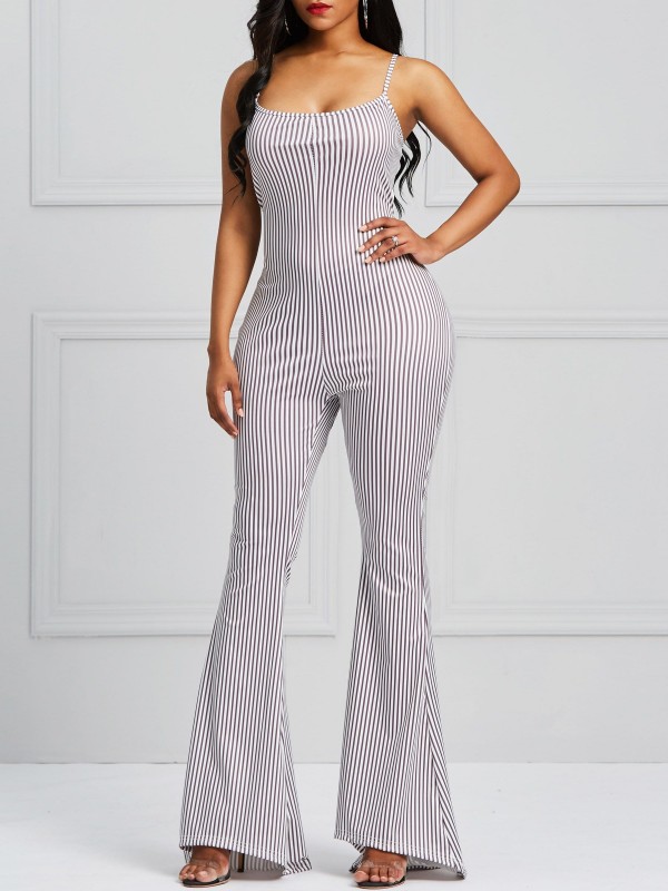 Sexy Hollow Out Back Bandage Jumpsuit