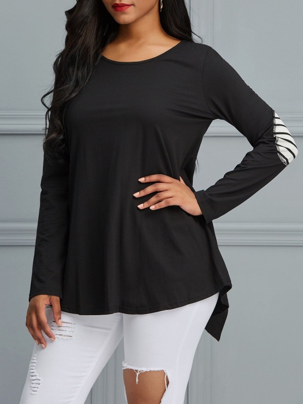 Back Button Split T-shirt