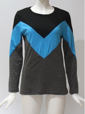 Color Block Round Neck T-shirt