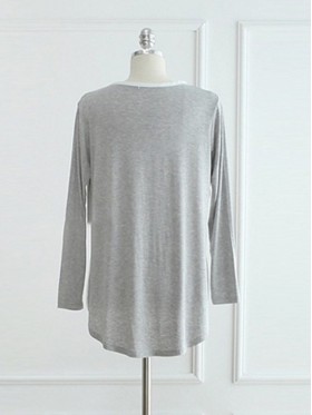 V-Neck Loose Color Block T-shirt