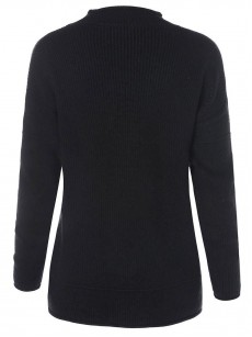 Solid Color Round Neck Slim Knitwear