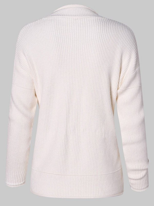 Solid Color Round Neck Slim Knitwear