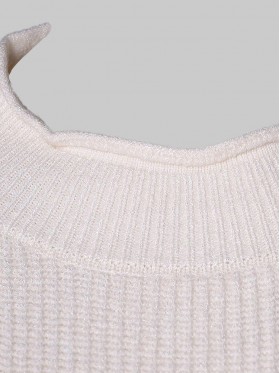 Solid Color Round Neck Slim Knitwear