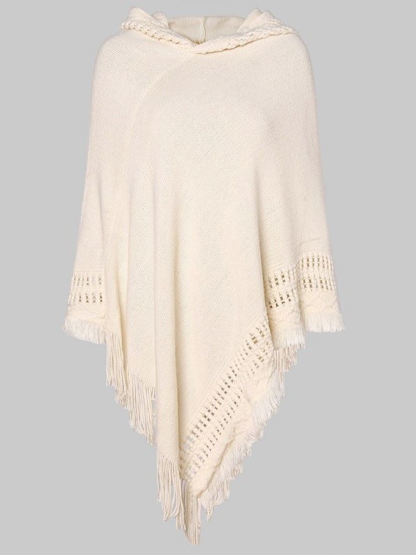 Casual Asymmetric Hooded Knitwear