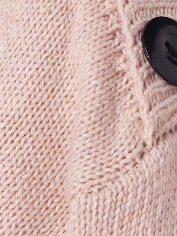 Casual Button decoration Long Sleeve Knitwear