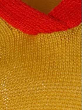 Color Block V Neck Hole Knitwear