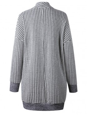 Fashion Checkered Long Sleeve Knitwear