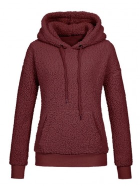 Solid Color Velvet Hoodie