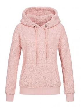 Solid Color Velvet Hoodie