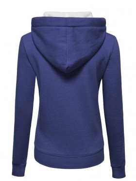 Zipper Contrast Pocket Hoodie