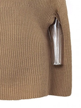 Bat Sleeve Solid Color Knitwear