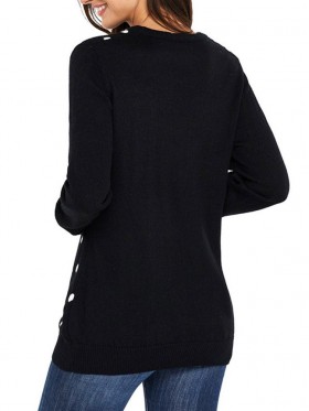 Micro-Elastic Animal Long Sleeve Round Neck Knitwear