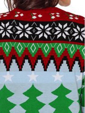 New Christmas Tree Digital Printing Round Neck Hoodie