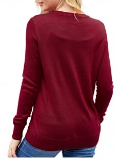 New Round Neck Long Sleeve Christmas Pullover Sweater