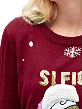 New Round Neck Long Sleeve Christmas Pullover Sweater