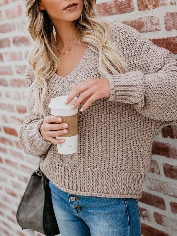 Winter Casual Micro-Elastic Knitwear