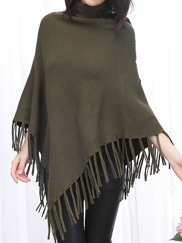 Casual Plain Fall Cape