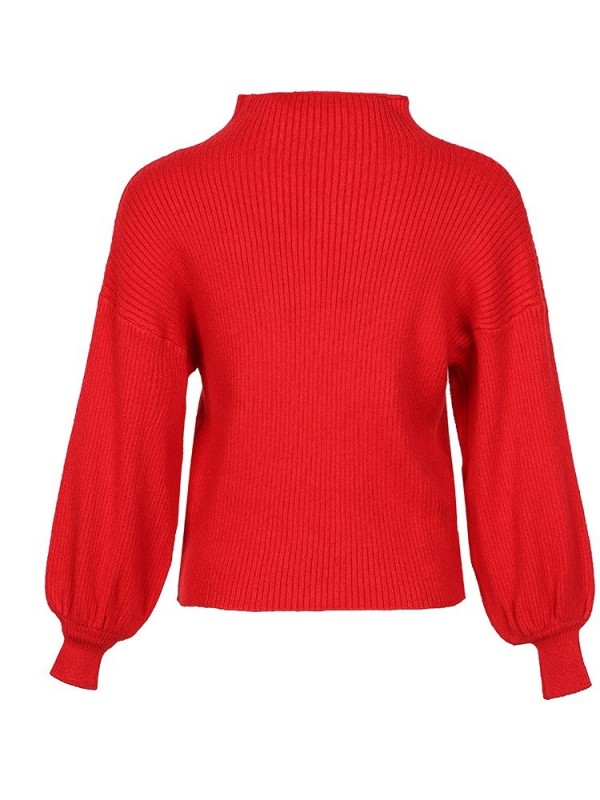 Lantern Sleeve Standard Long Sleeve Sweater