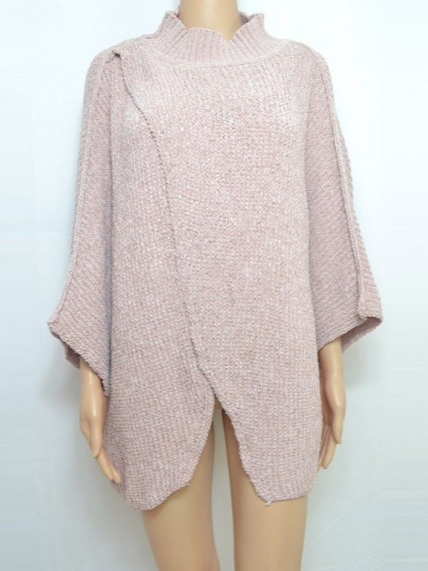 Loose Plain Bat Sleeve Pullover Knitwear