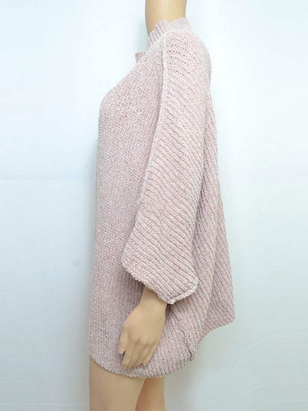 Loose Plain Bat Sleeve Pullover Knitwear